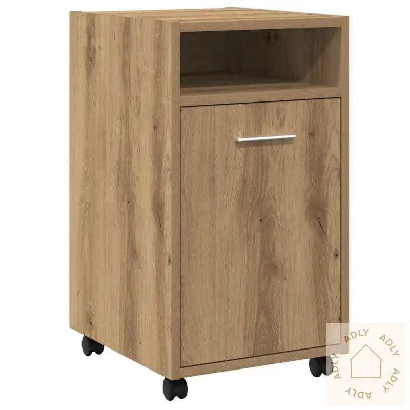 Skap Med Hjul Artisan Eik 33X38X60 Cm Konstruert Tre