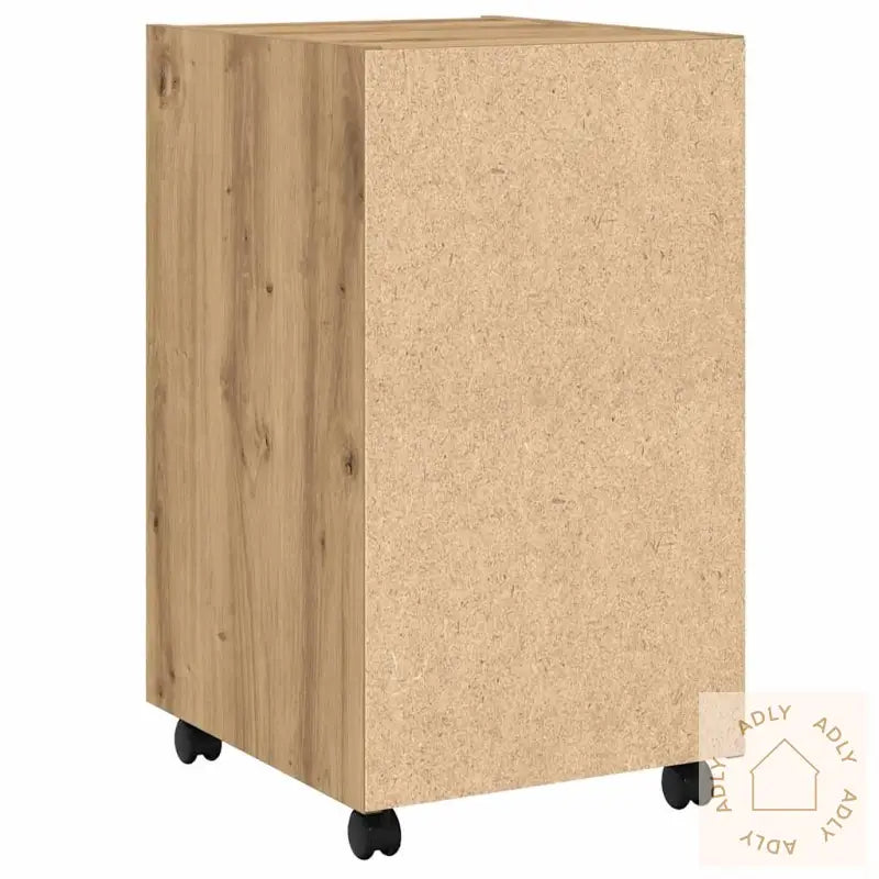 Skap Med Hjul Artisan Eik 33X38X60 Cm Konstruert Tre