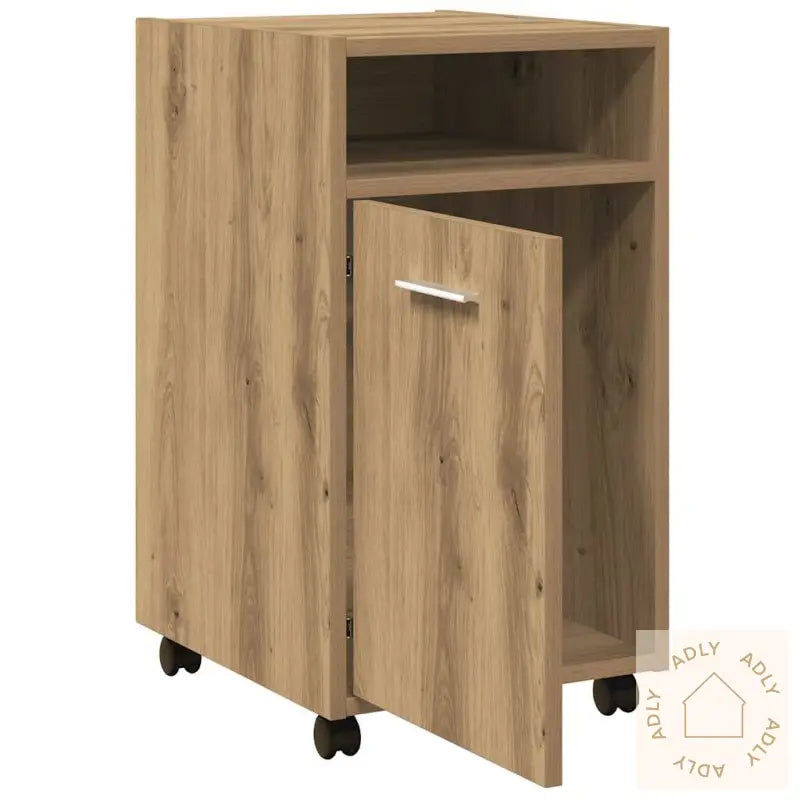 Skap Med Hjul Artisan Eik 33X38X60 Cm Konstruert Tre