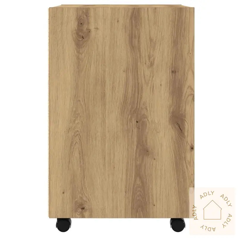 Skap Med Hjul Artisan Eik 33X38X60 Cm Konstruert Tre