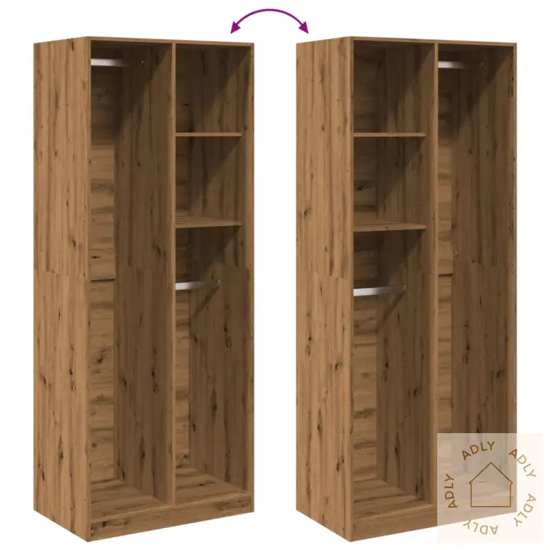 Garderobe Artisan Eik 80X50X200 Cm Konstruert Tre