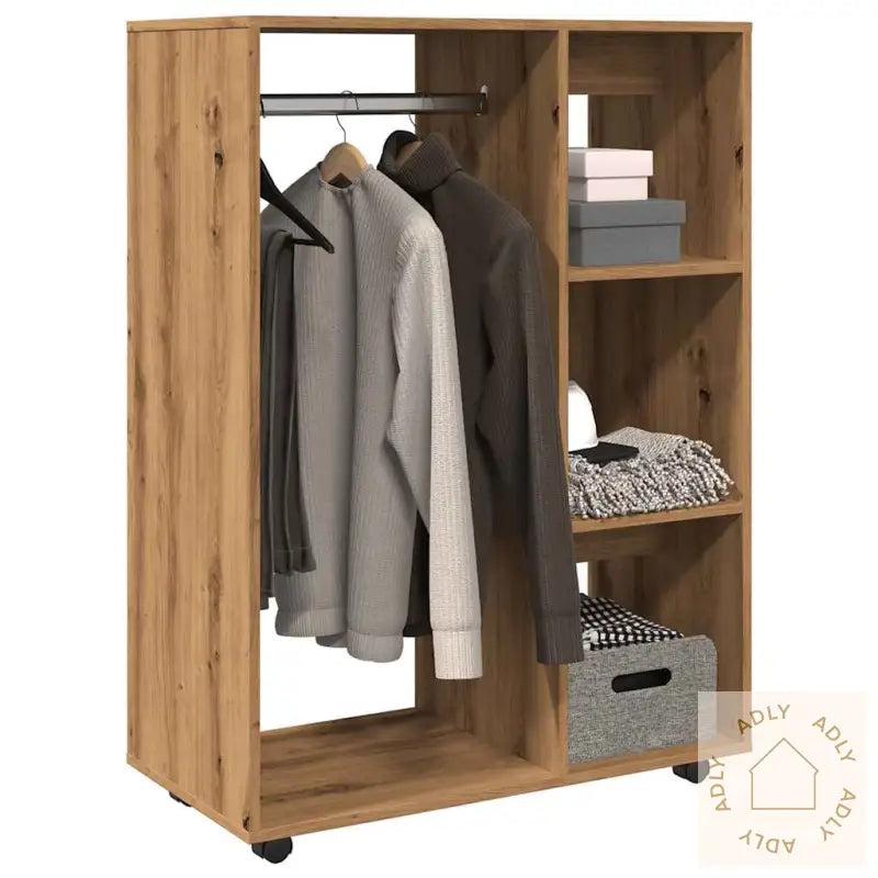 Garderobe Artisan Eik 80X40X110 Cm Konstruert Tre