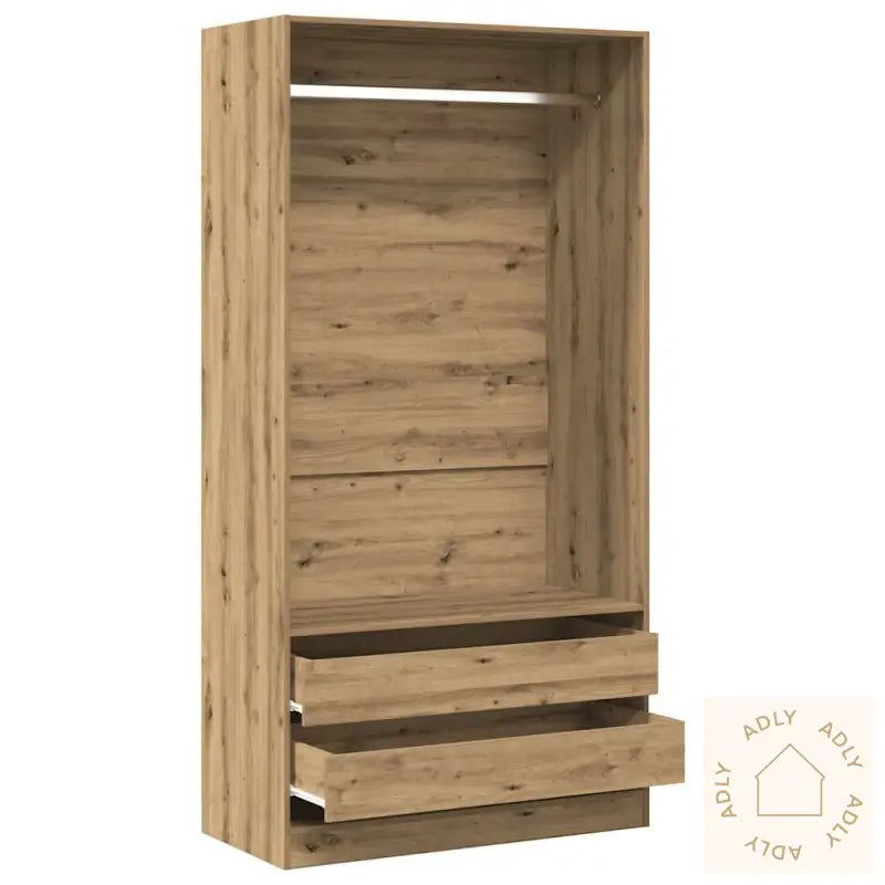 Garderobe Artisan Eik 100X50X200 Cm Konstruert Tre