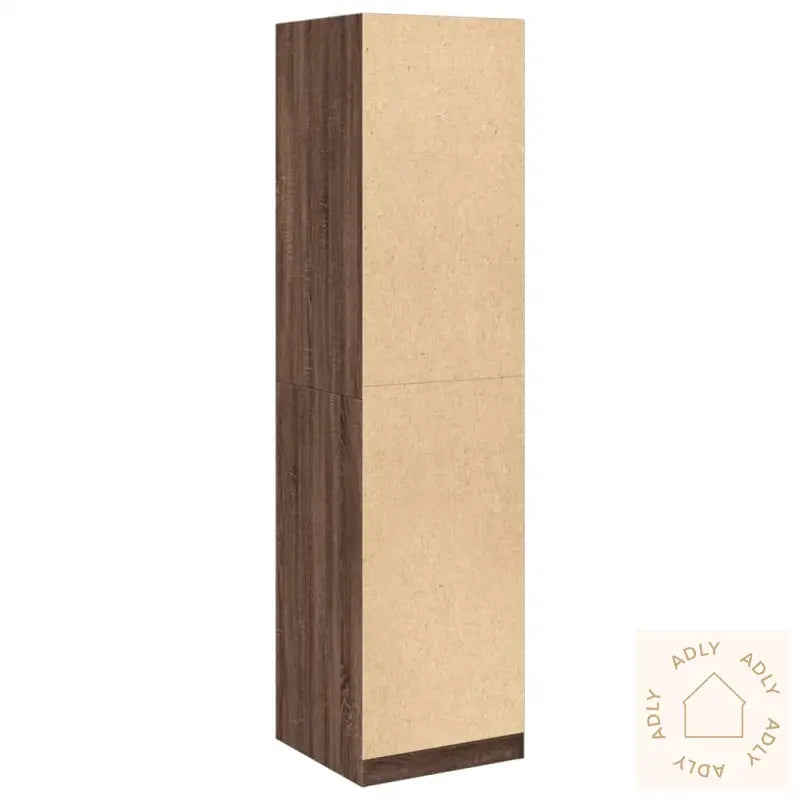 Garderobe Brun Eik 50X50X200 Cm Konstruert Tre