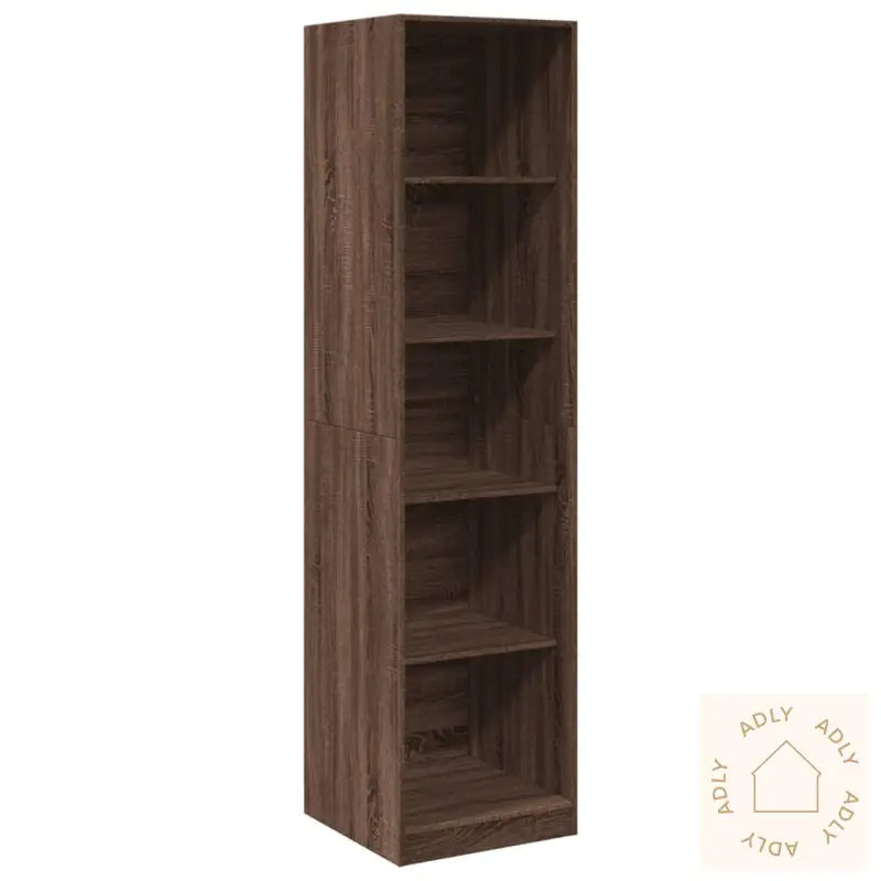 Garderobe Brun Eik 50X50X200 Cm Konstruert Tre