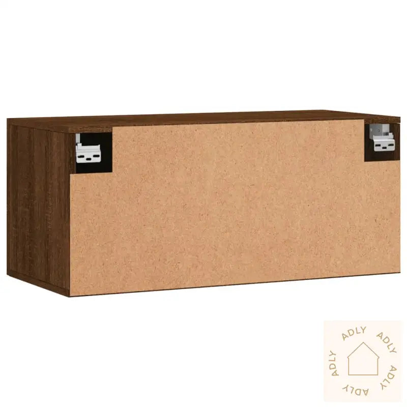 Veggskap Brun Eik 80X36,5X35 Cm Konstruert Tre