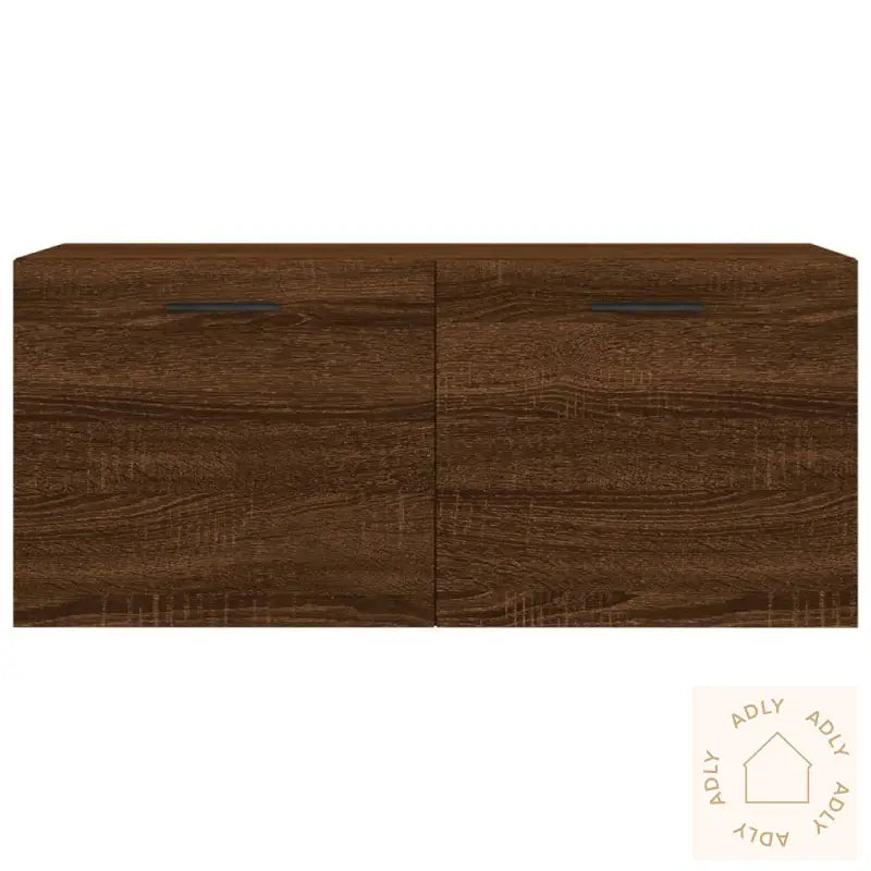 Veggskap Brun Eik 80X36,5X35 Cm Konstruert Tre