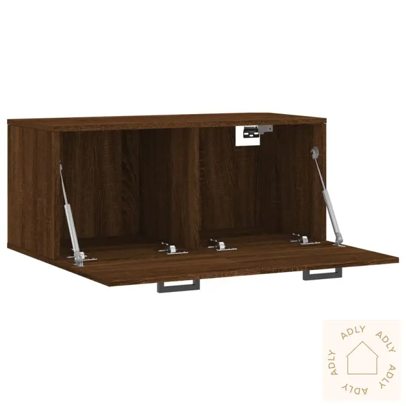 Veggskap Brun Eik 80X36,5X35 Cm Konstruert Tre