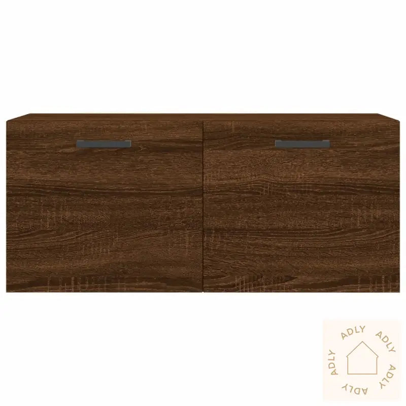 Veggskap Brun Eik 80X36,5X35 Cm Konstruert Tre