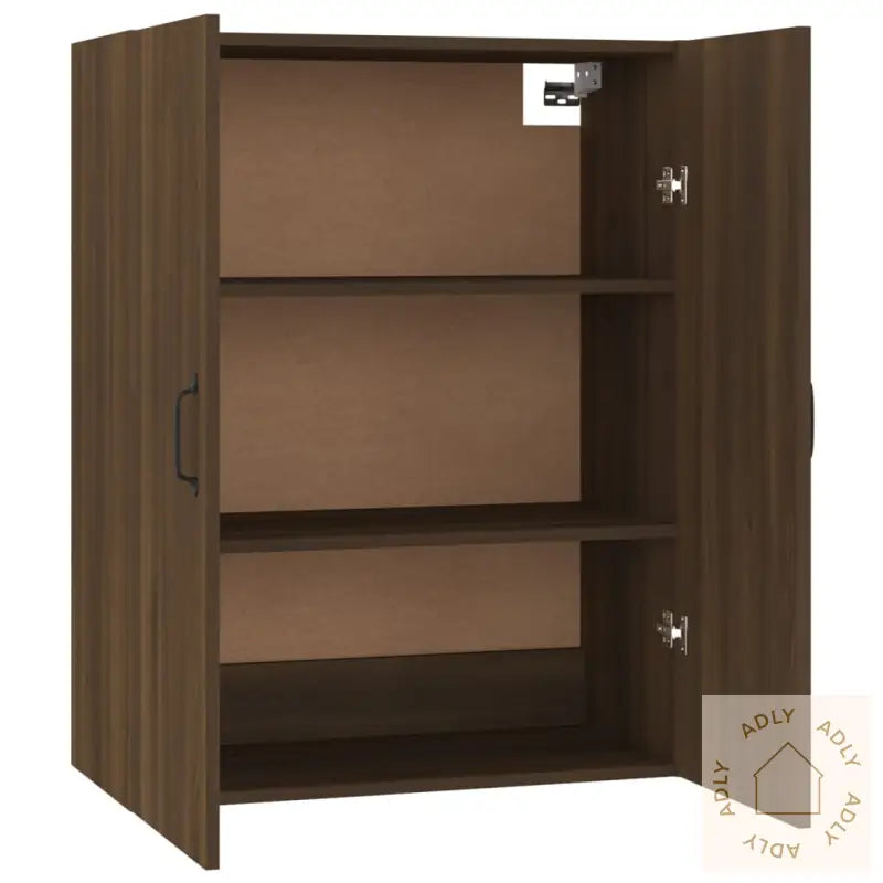 Veggskap Brun Eik 69,5X34X90 Cm Konstruert Tre