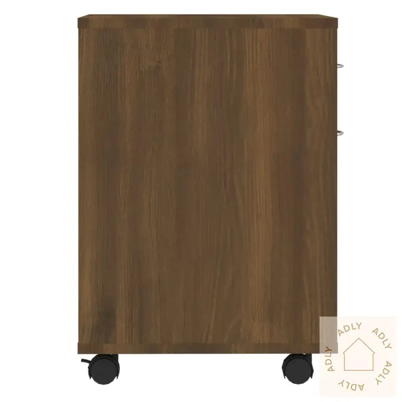 Rulleskap Brun Eik 45X38X54 Cm Konstruert Tre