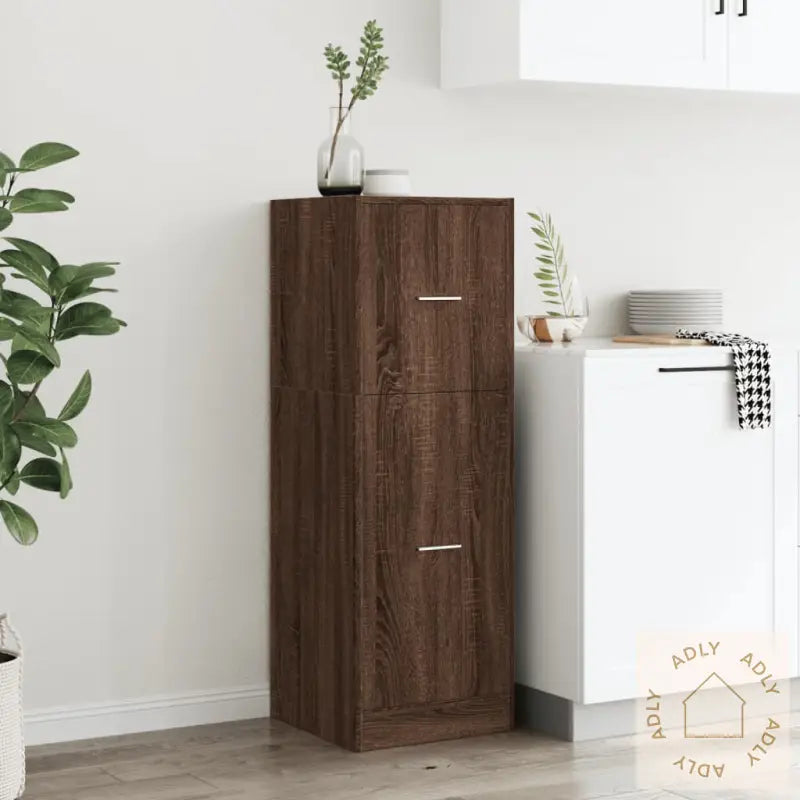 Apotekskap Brun Eik 40X41X118 Cm Konstruert Tre