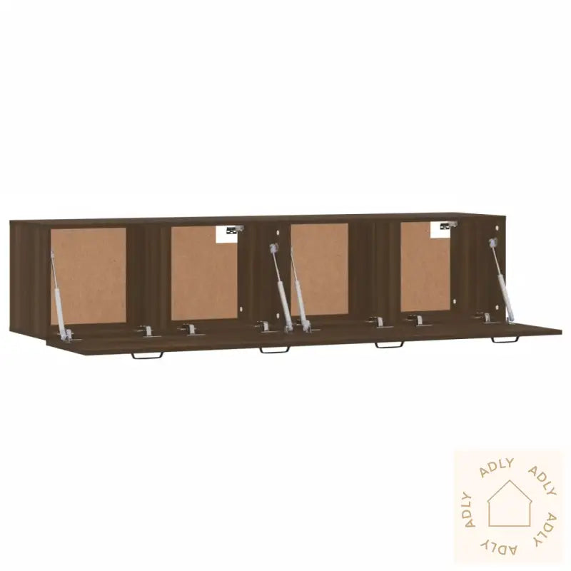 Veggskap 2 Stk Brun Eik 60X36,5X35 Cm Konstruert Tre