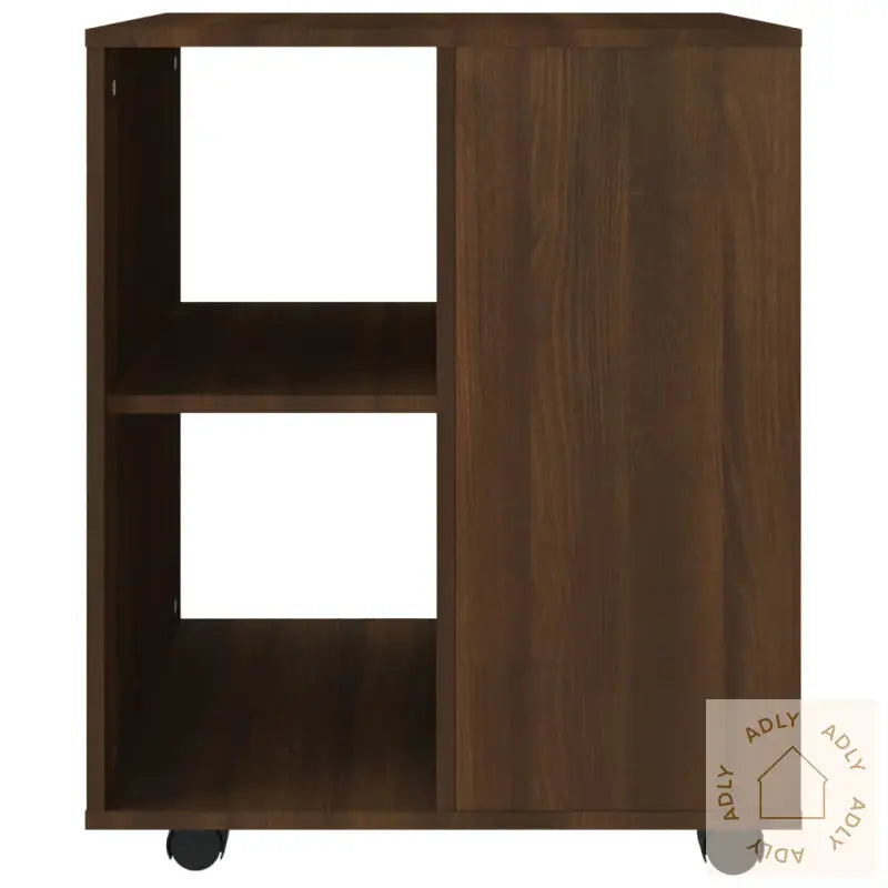 Rulleskap Brun Eik 60X53X72 Cm Konstruert Tre