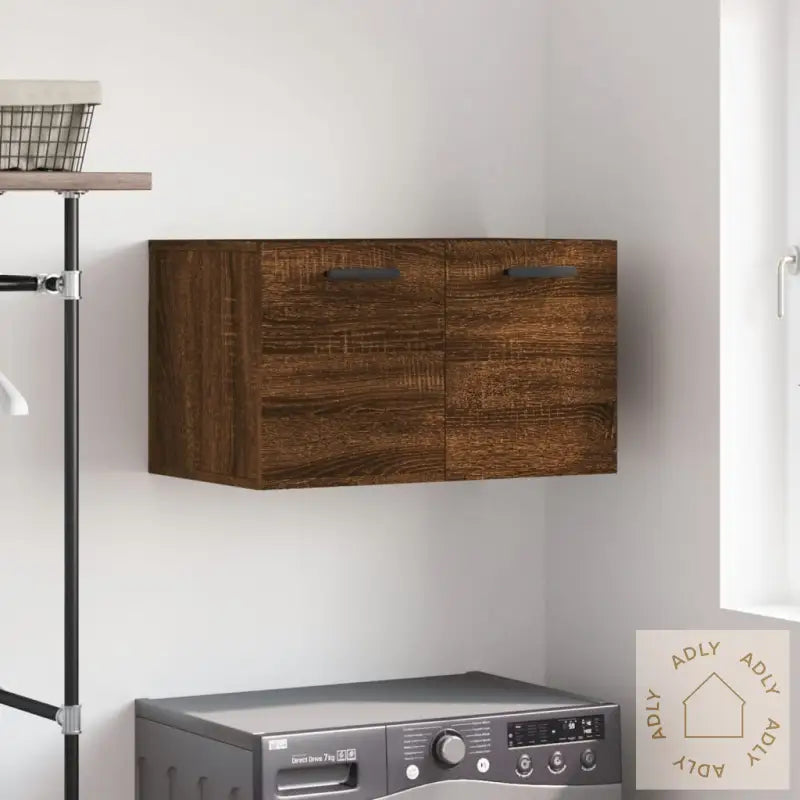 Veggskap Brun Eik 60X36,5X35 Cm Konstruert Tre