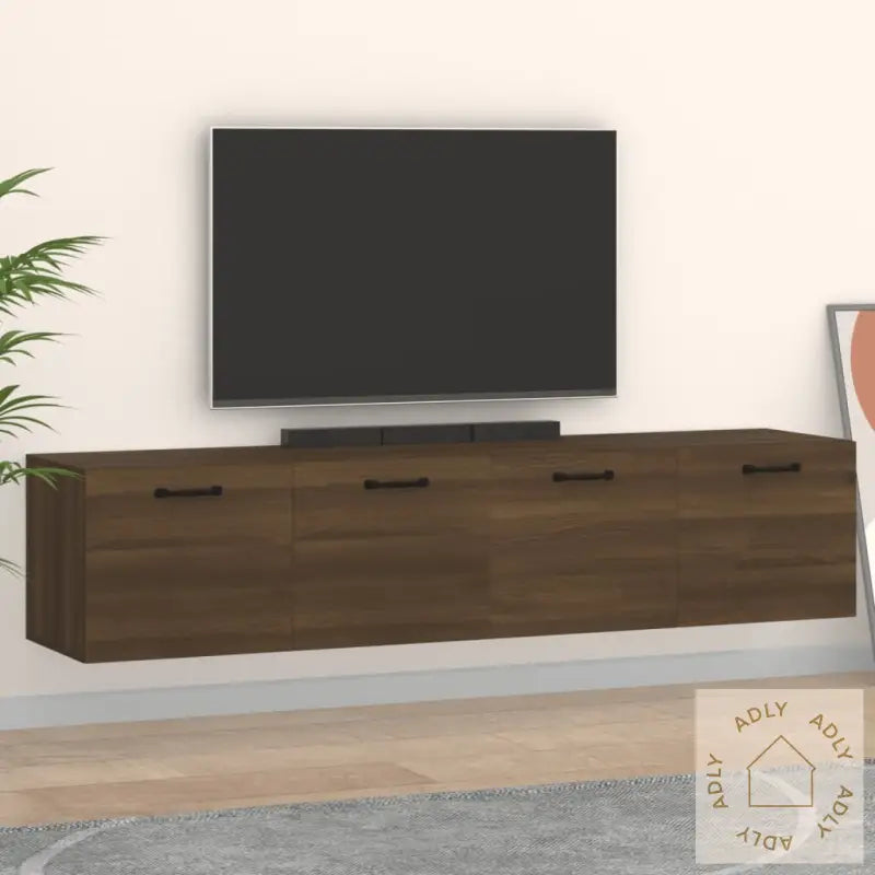 Veggskap 2 Stk Brun Eik 60X36,5X35 Cm Konstruert Tre
