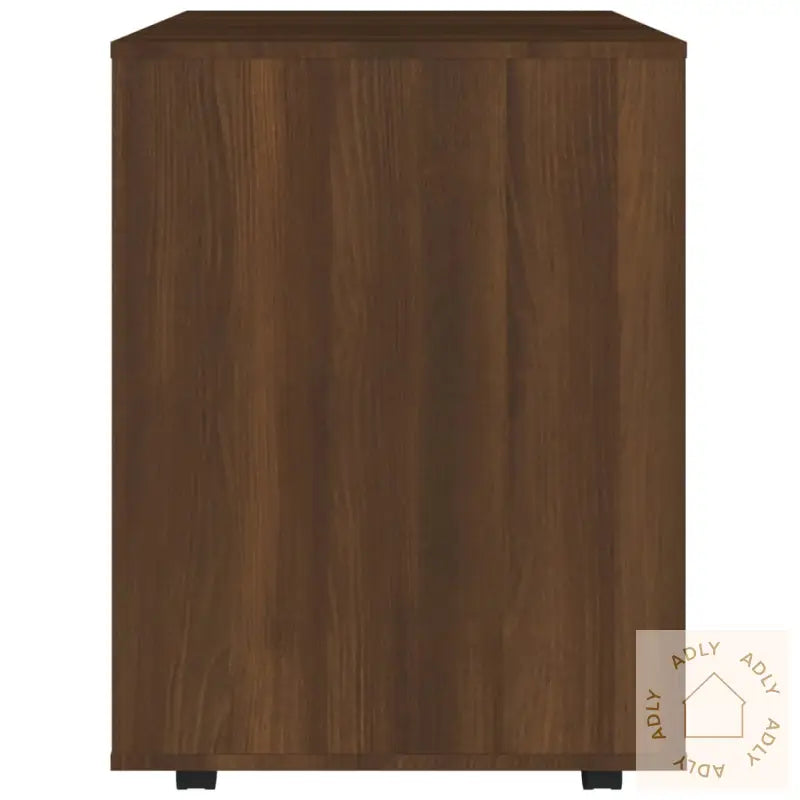 Rulleskap Brun Eik 60X53X72 Cm Konstruert Tre