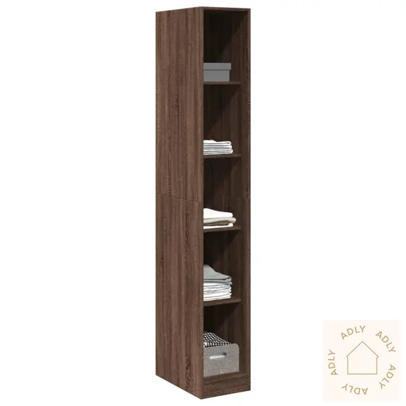 Garderobe Brun Eik 30X50X200 Cm Konstruert Tre