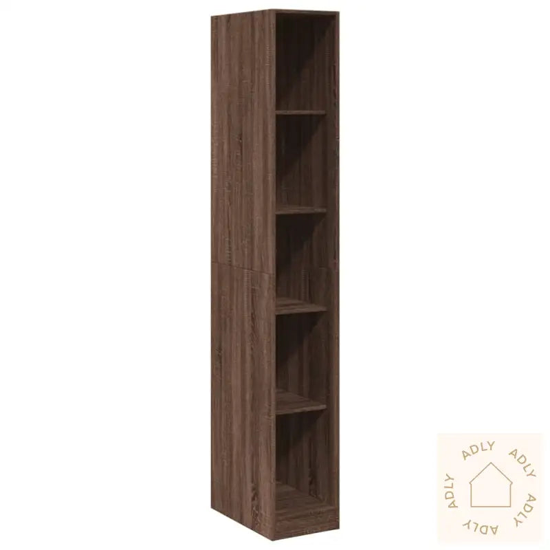 Garderobe Brun Eik 30X50X200 Cm Konstruert Tre