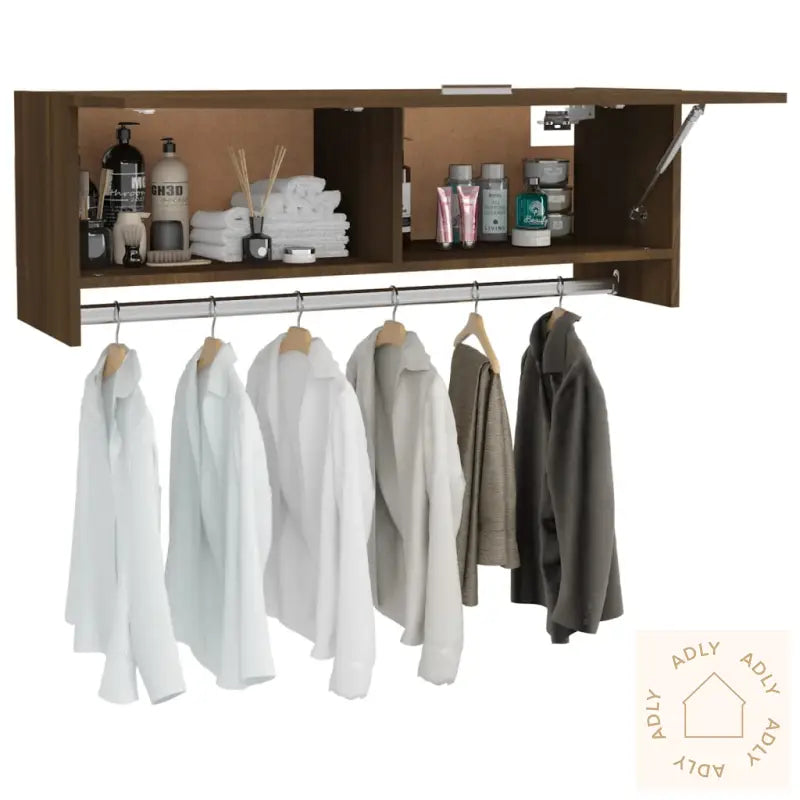 Garderobe Brun Eik 100X32,5X35 Cm Konstruert Tre