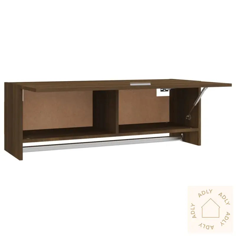 Garderobe Brun Eik 100X32,5X35 Cm Konstruert Tre