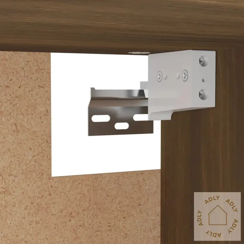 Garderobe Brun Eik 100X32,5X35 Cm Konstruert Tre