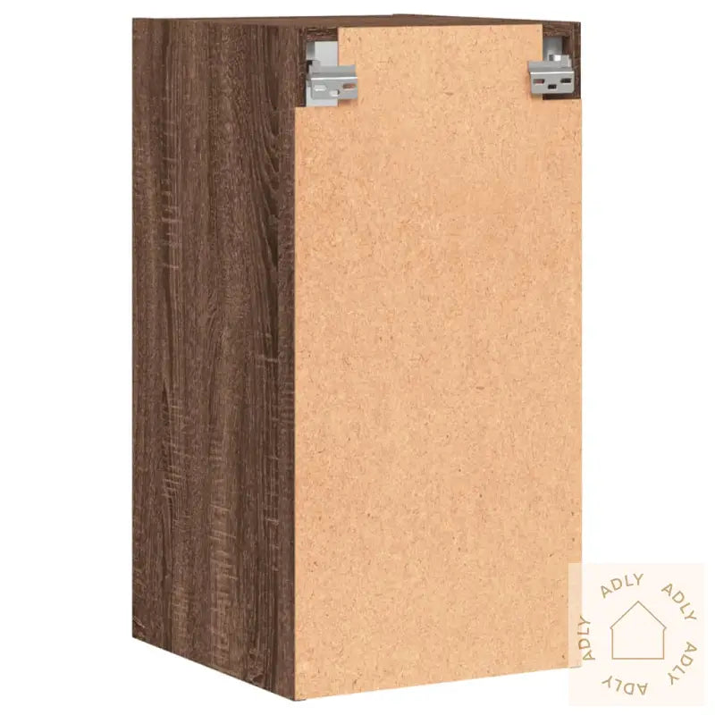 Sideskap Med Glassdører Brun Eik 35X37X68,5 Cm