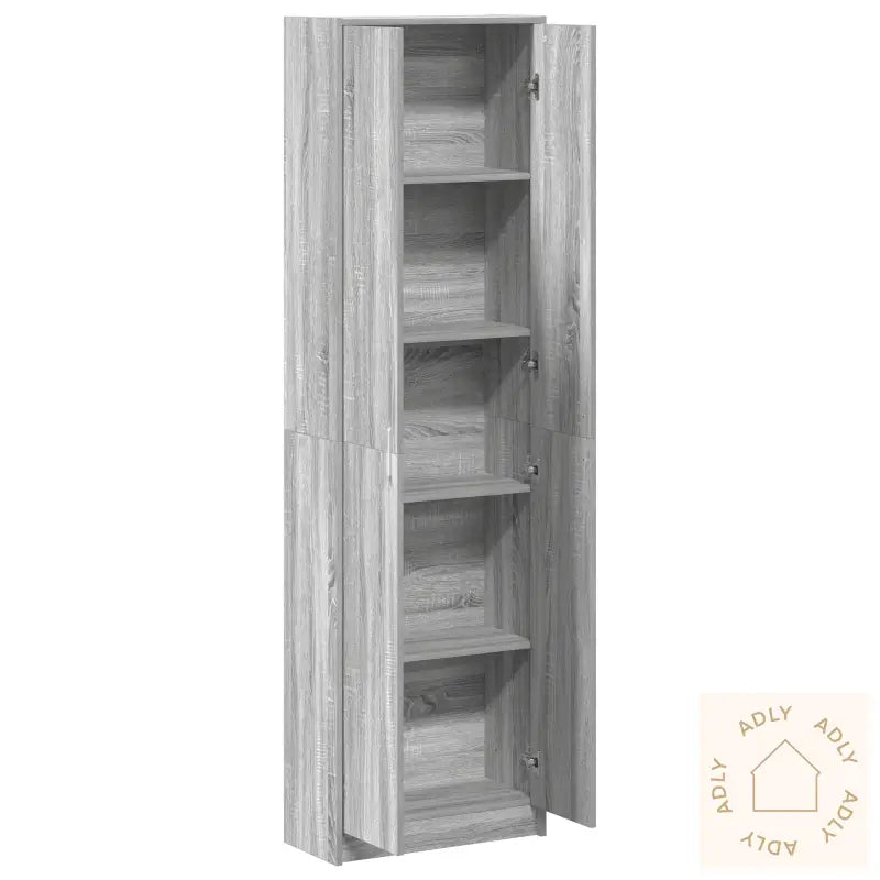 Garderobe Grå Sonoma 55X25X189 Cm Konstruert Tre