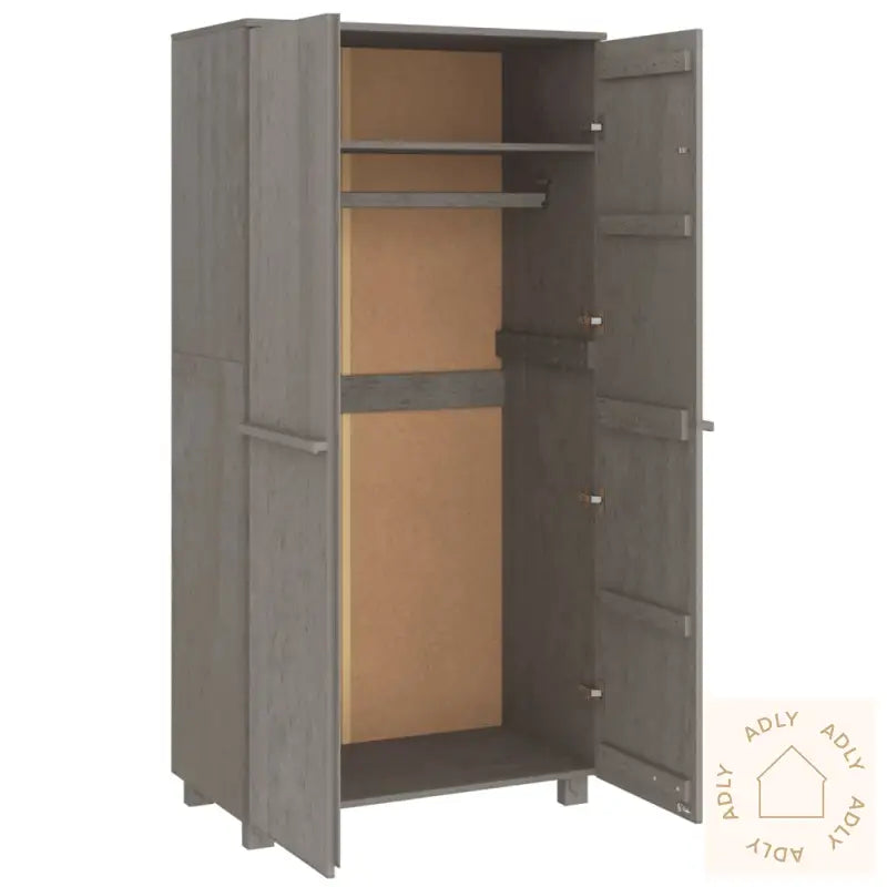 Garderobe Hamar Lysegrå 89X50X180 Cm Heltre Furu
