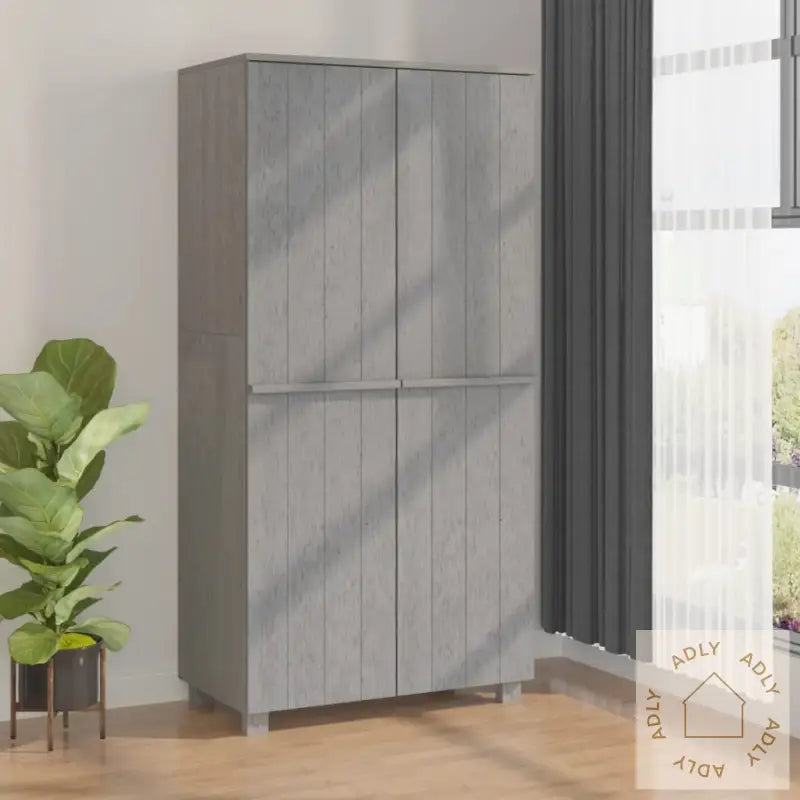 Garderobe Hamar Lysegrå 89X50X180 Cm Heltre Furu