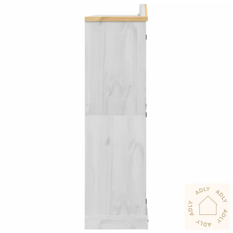 Garderobe Corona Hvit 151,5X52X186 Cm Heltre Furu
