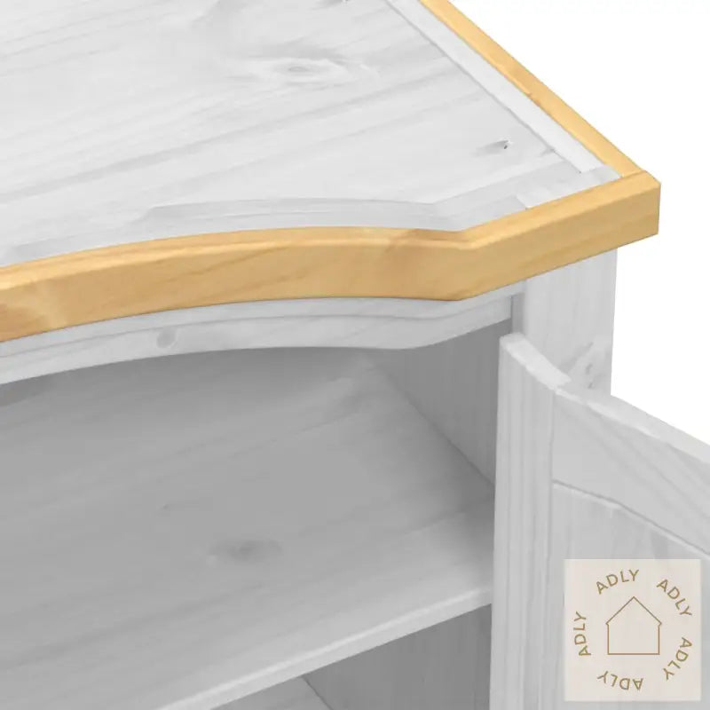 Garderobe Corona Hvit 151,5X52X186 Cm Heltre Furu