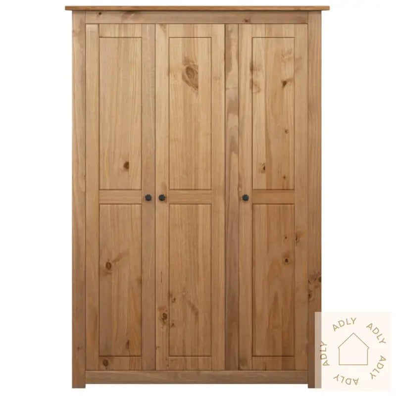 Garderobeskap 3 Dører 118X50X171,5 Cm Furu Panama Range
