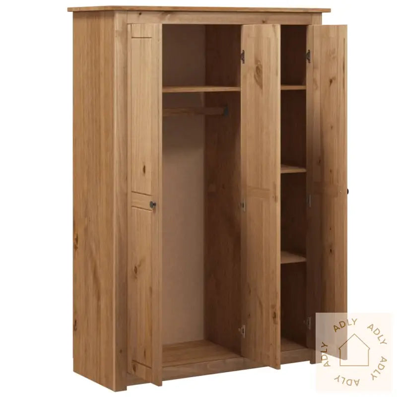 Garderobeskap 3 Dører 118X50X171,5 Cm Furu Panama Range
