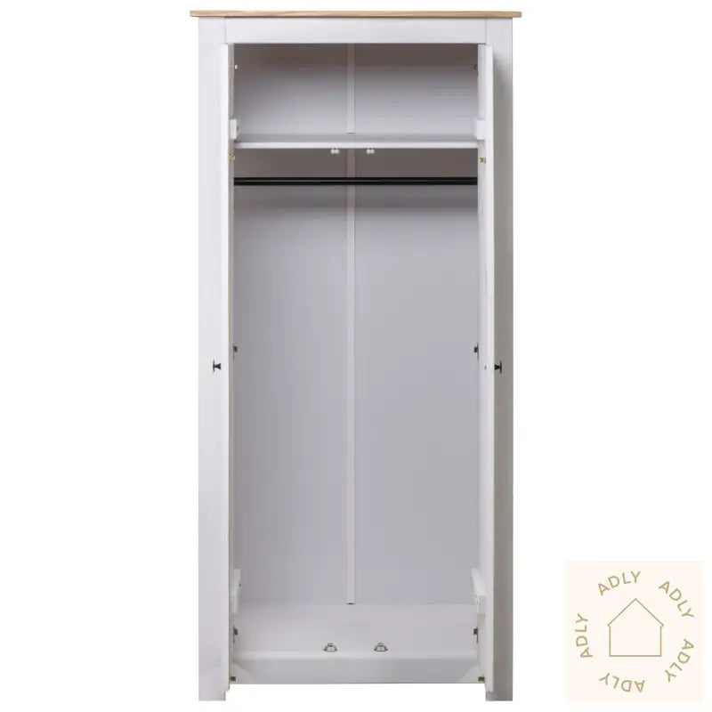 Garderobeskap Hvit 80X50X171,5 Cm Heltre Furu Panama Range