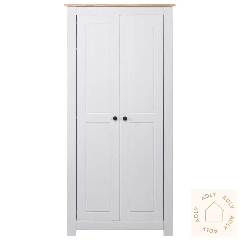 Garderobeskap Hvit 80X50X171,5 Cm Heltre Furu Panama Range