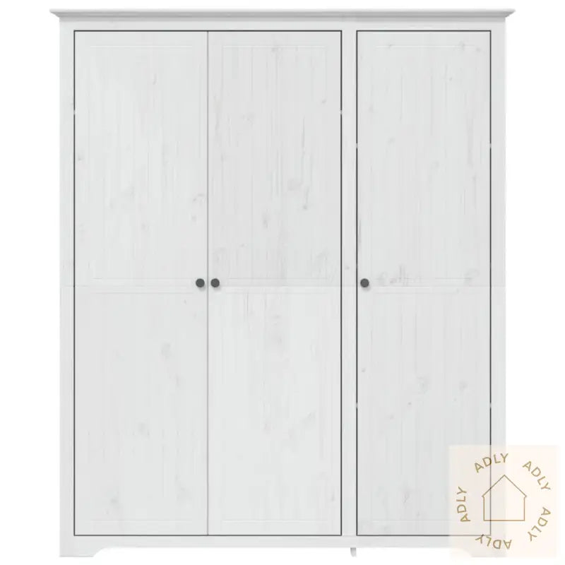 Garderobe Bodo Hvit 146X53,5X173 Cm Heltre Furu