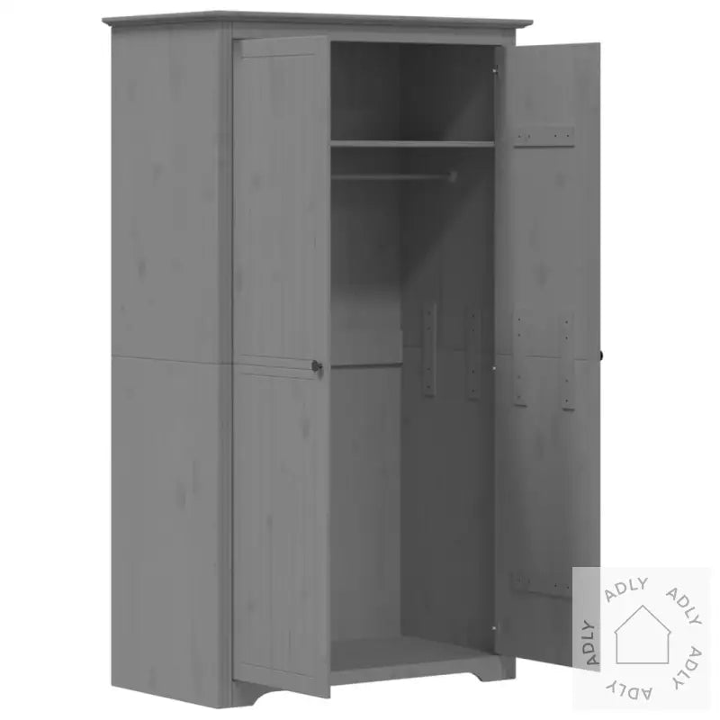 Garderobe Bodo Grå 99X53,5X173 Cm Heltre Furu