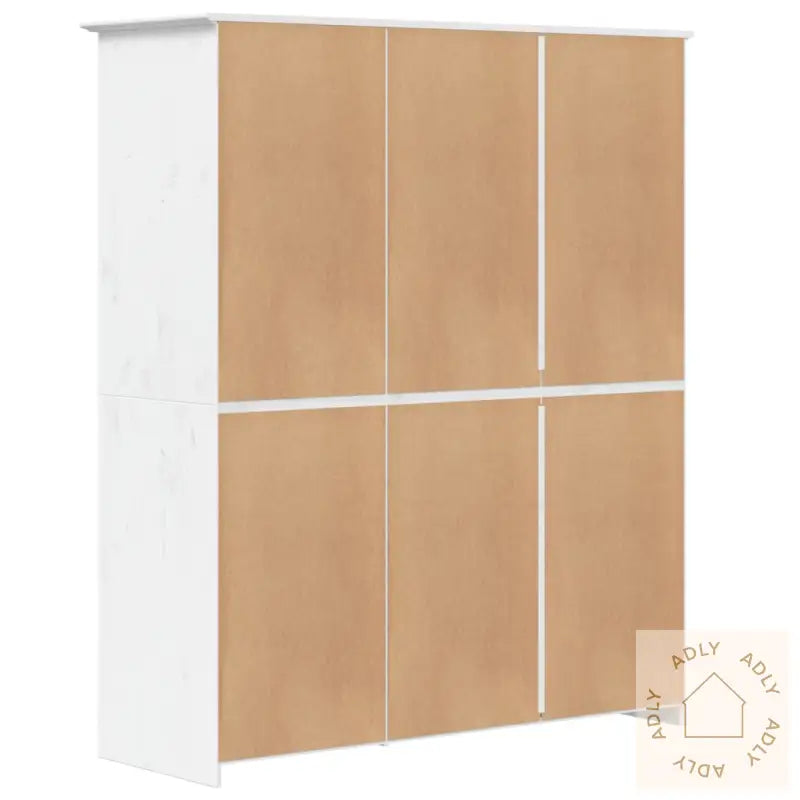Garderobe Bodo Hvit 146X53,5X173 Cm Heltre Furu