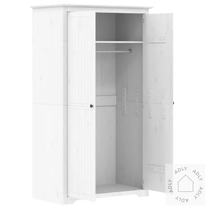 Garderobe Bodo Hvit 99X53,5X173 Cm Heltre Furu