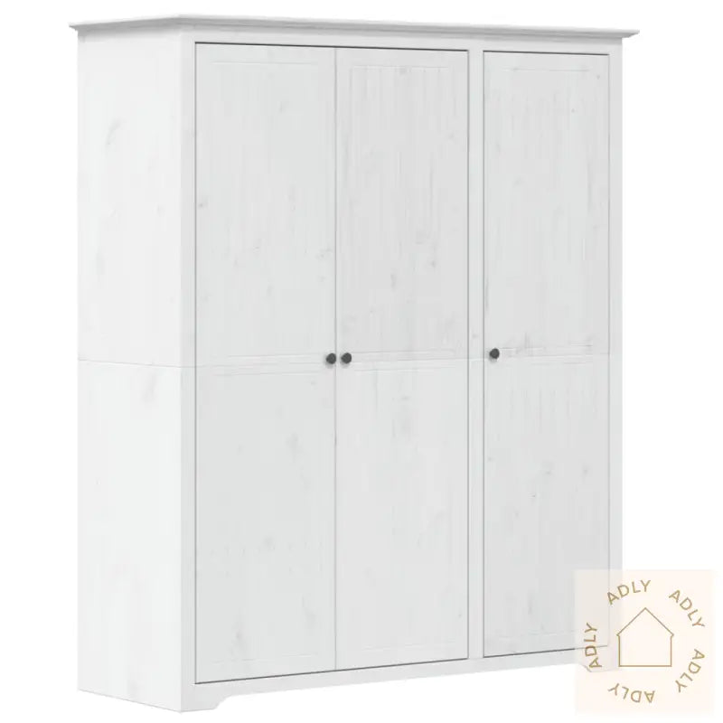 Garderobe Bodo Hvit 146X53,5X173 Cm Heltre Furu