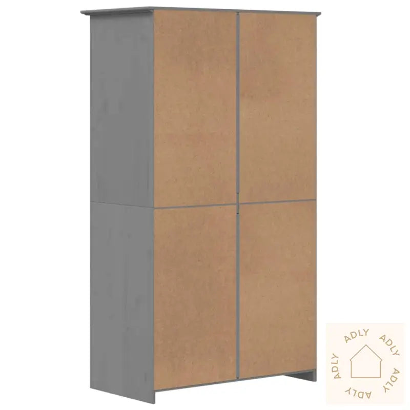 Garderobe Bodo Grå 99X53,5X173 Cm Heltre Furu