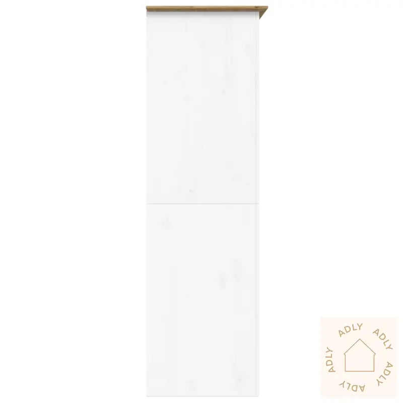 Garderobe Bodo Hvit Og Brun 99X53,5X173 Cm Heltre Furu