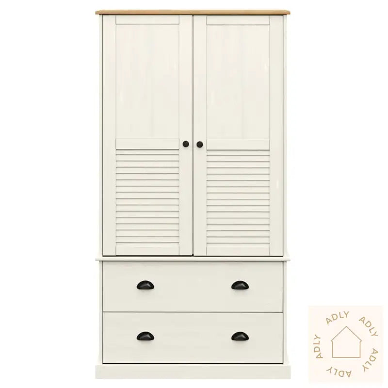 Garderobe Vigo Hvit 90X55X170 Cm Heltre Furu