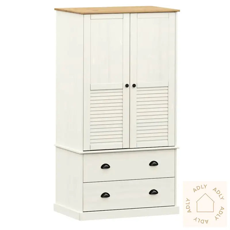 Garderobe Vigo Hvit 90X55X170 Cm Heltre Furu