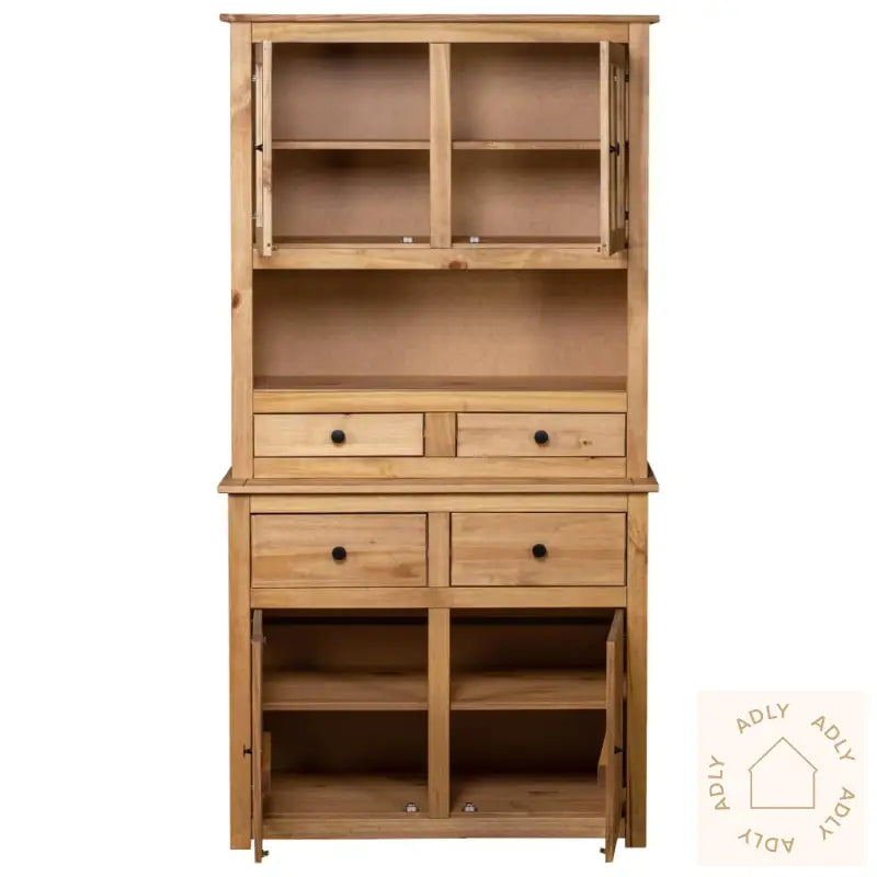 Highboard 93X40,5X180 Cm Heltre Furu Panama Range