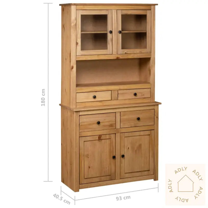 Highboard 93X40,5X180 Cm Heltre Furu Panama Range