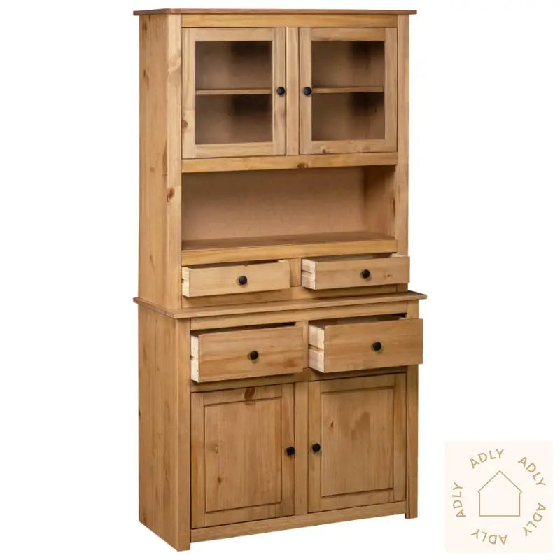 Highboard 93X40,5X180 Cm Heltre Furu Panama Range