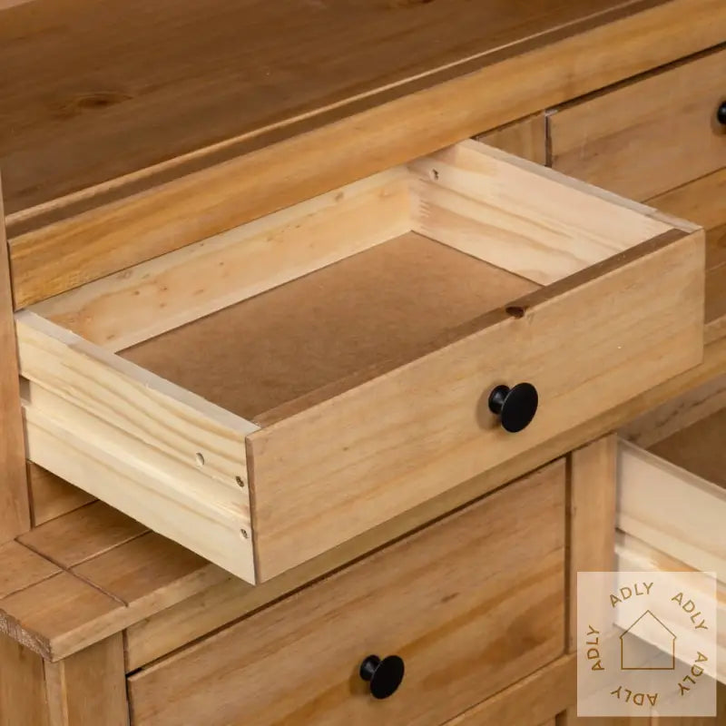 Highboard 93X40,5X180 Cm Heltre Furu Panama Range