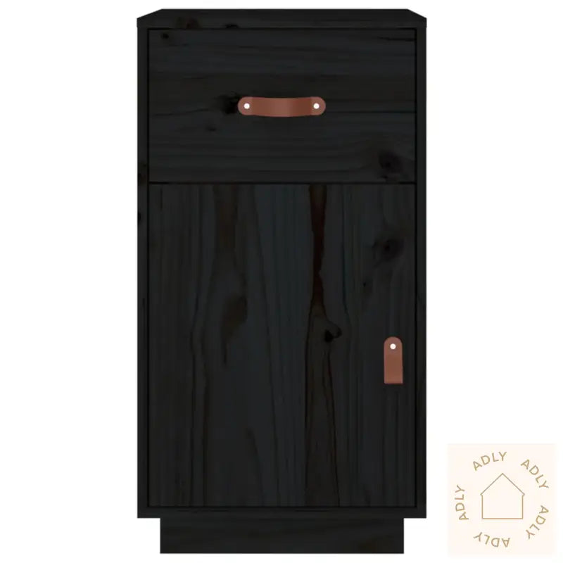 Skap Til Skrivebord Svart 40X50X75 Cm Heltre Furu